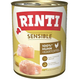 Rinti Sensible Hundehundefutter Huhn und Kartoffel Stückchen in Sauce 800 g - 800 g – Bild 1 von 5