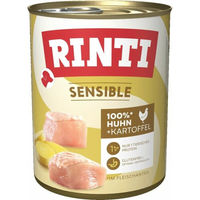 Produktbild von Rinti Sensible Hundehundefutter Huhn und Kartoffel Stückchen in Sauce 800 g - 800 g