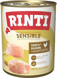 Produktbild von Rinti Sensible Hundeweiche Huhn & Kartoffel Hypoallergen Monoprotein 6x800g