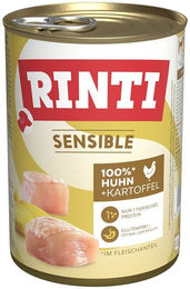Produktbild von Rinti Sensible Hundeweiche Huhn und Kartoffel Glutenfrei 24x400g
