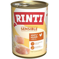 Produktbild von Rinti Sensible Hundeweiche Huhn und Reis mit hohem Fleischanteil 24x400g
