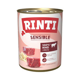 Produktbild von Rinti Sensible Hundeweiche Rind und Reis Hypoallergen Monoprotein 6x800g