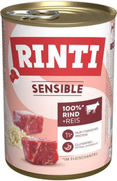 Produktbild von Rinti Sensible Hundeweiche Rind und Reis ohne Farb- und Aromastoffe 12x400g
