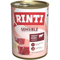 Produktbild von Rinti Sensible Hundeweiche Rind und Reis ohne Farb- und Aromastoffe 12x400g