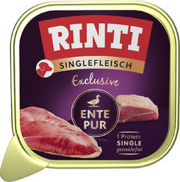 Produktbild von Rinti Singlefleisch Exclusive Ente Hund Adult Getreidefrei Monoprotein 30 x 150 g - 30 x 150 g