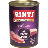 Produktbild von Rinti Singlefleisch Exclusive Ente Pur Hundefutter Monoprotein Getreidefrei 12 x 400g - 12 x 400 g