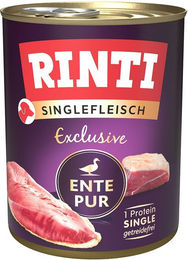 Produktbild von Rinti Singlefleisch Exclusive Ente Pur Hundefutter Senior Getreidefrei Monoprotein 6x800g