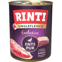 Produktbild von Rinti Singlefleisch Exclusive Ente Pur Hundefutter Senior Getreidefrei Monoprotein 6x800g