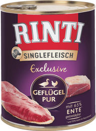 Rinti Singlefleisch Exclusive Geflügel Monoprotein Nassfutter für erwachsene Hunde getreidefrei 6 x 800 g - 6 x 800 g – Bild 1 von 7