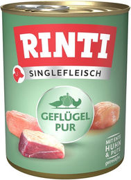 Produktbild von Rinti Singlefleisch Exclusive Geflügel pur Hund getreidefrei monoprotein 6x800g - 6 x 800 g