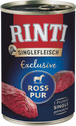 Rinti Singlefleisch Exclusive Pferd Monoprotein getreidefrei Hund 400g - 12 x 400 g – Bild 1 von 5
