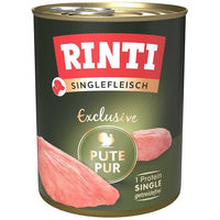 Produktbild von Rinti Singlefleisch Exclusive Pute pur Hund Stückchen in Sauce Monoprotein 12x800g