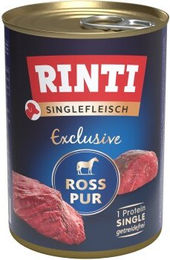 Produktbild von Rinti Singlefleisch Exclusive Ross pur Hundefutter mit Monoprotein getreidefrei und hypoallergen 12x400 g