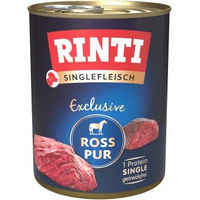 Produktbild von Rinti Singlefleisch Exclusive Ross pur Hundefutter mit Stückchen getreidefrei und hypoallergen 12x800 g