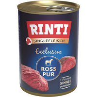 Produktbild von Rinti Singlefleisch Exclusive Ross pur Hundefutter Monoprotein Getreidefrei 12x400g