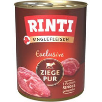 Produktbild von Rinti Singlefleisch Exclusive Ziege pur Hundefutter Monoprotein Getreidefrei Hypoallergen 12x800 g - 12 x 800 g