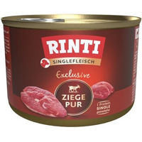 Produktbild von Rinti Singlefleisch Exclusive Ziege pur Hundeweiche Stückchen hypoallergen getreidefrei 12x185 g - 12 x 185 g