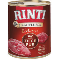 Produktbild von Rinti Singlefleisch Exclusive Ziege Pur Monoprotein getreidefrei Hundefutter Nassfutter 6x800g - 6 x 800 g