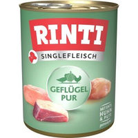 Produktbild von Rinti Singlefleisch Geflügel pur Hundeweiche Stückchen getreidefrei hypoallergen 6x800 g - 6 x 800 g