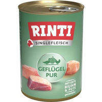 Produktbild von Rinti Singlefleisch Geflügel pur Stückchen in Sauce getreidefrei und hypoallergen 12x400 g - 12 x 400 g