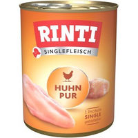 Produktbild von Rinti Singlefleisch Huhn pur Hundeweiche Stückchen getreidefrei hypoallergen Monoprotein 6x800 g - 6 x 800 g
