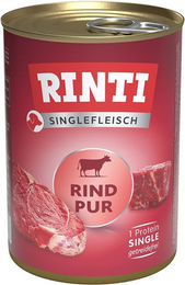 Produktbild von Rinti Singlefleisch Hund Nassfutter Rind Monoprotein 12x400g
