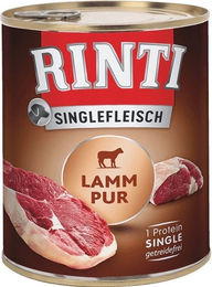 Rinti Singlefleisch Lamm Pur Hundefutter Adult getreidefrei monoprotein mit ganzen Fleischstückchen 6 x 800 g - 6 x 800 g – Bild 1 von 6
