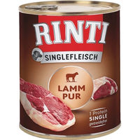 Produktbild von Rinti Singlefleisch Lamm Pur Hundefutter Adult getreidefrei monoprotein mit ganzen Fleischstückchen 6 x 800 g - 6 x 800 g