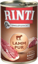 Rinti Singlefleisch Lamm Pur Hundennahrung Monoprotein Sensitive 12 x 400 g - 12 x 400 g – Bild 1 von 7