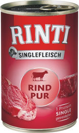 Rinti Singlefleisch Monoprotein Rind Nassfutter für Hunde Adult Getreidefrei 6 x 400 g - 12 x 400 g – Bild 1 von 7