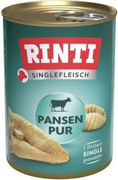 Produktbild von Rinti Singlefleisch Pansen pur Rind Hund Getreidefrei Hypoallergen Monoprotein Stückchen 12x400 g - 12 x 400 g