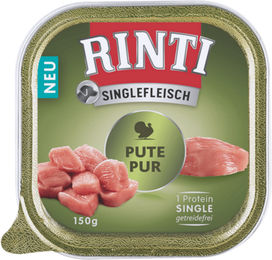 Rinti Singlefleisch Pute Pur Hundefutter Nass Monoprotein Getreidefrei 10 x 150g - 10 x 150 g – Bild 1 von 6
