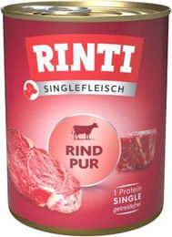 Produktbild von Rinti Singlefleisch Rind pur Hundefutter mit Stückchen getreidefrei und hypoallergen 24x800 g - 24 x 800 g