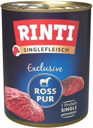 Produktbild von Rinti Singlefleisch Ross pur Pferdefutter Monoprotein ohne Farb- und Aromastoffe 6x800g
