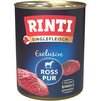 Produktbild von Rinti Singlefleisch Ross pur Pferdefutter Monoprotein ohne Farb- und Aromastoffe 6x800g