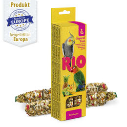 RIO Knabberstangen für Großsittiche mit tropischen Früchten ohne tierisches Protein 2x 75 g – Bild 1 von 3
