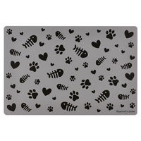 Produktbild von Ritzenhoff & Breker Napfunterlage Mika Cat für Katzen aus Kunststoff Grau 45 x 30 cm