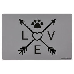 Produktbild von Ritzenhoff & Breker Napfunterlage Mika Love Grau 45 x 30 cm aus Kunststoff