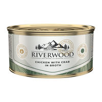 Produktbild von Riverwood Caviar Katzen Nassfutter Huhn mit Krabbe in Brühe 24 x 85 g