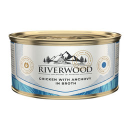 Riverwood Caviar Katzen Nassfutter Huhn mit Sardellen in Brühe 24 x 85 g – Bild 1 von 1