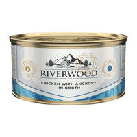 Produktbild von Riverwood Caviar Katzen Nassfutter Huhn mit Sardellen in Brühe 24 x 85 g