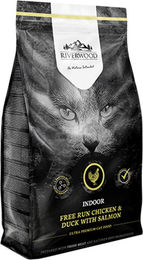 Riverwood Indoor Katzenfutter Trockenfutter Huhn Ente Lachs Getreidefrei Hypoallergen Hoher Fleischanteil für erwachsene Wohnungskatzen 6 kg – Bild 1 von 7