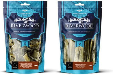 Riverwood Kabeljau-Trockenfleisch-Snacks hypoallergen ohne Konservierungsstoffe 200 Gramm – Bild 1 von 4