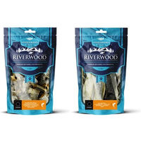 Produktbild von Riverwood Lachshaut Snacks Hypoallergen und ohne Konservierungsstoffe 150 Gramm