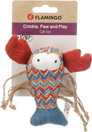 Robla Flamingo Katzenspielzeug aus Stoff mit Knistergeräusch und Catnip 13cm bunt – Bild 1 von 4