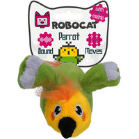 Produktbild von Robocat Interaktives Katzenspielzeug Papagei aus Plüsch mit Madnip 15,5 cm Bunt
