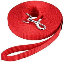 Robuste Nylon Schleppleine für Hunde 20m wetterfest in Rot – Bild 1 von 7