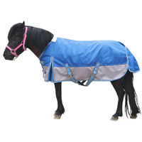 Produktbild von Robuste Regendecke für Ponys in Blau aus 1200D Ripstop wasserdicht und atmungsaktiv