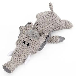 Robustes Hundespielzeug mypfote.com Quietschspielzeug Elefant aus Nylon Grau – Bild 1 von 1