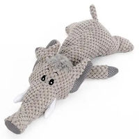 Produktbild von Robustes Hundespielzeug mypfote.com Quietschspielzeug Elefant aus Nylon Grau